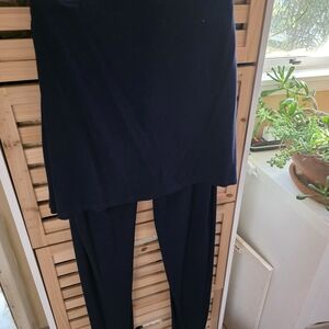 Navy Blue Skirt and Leggings Set